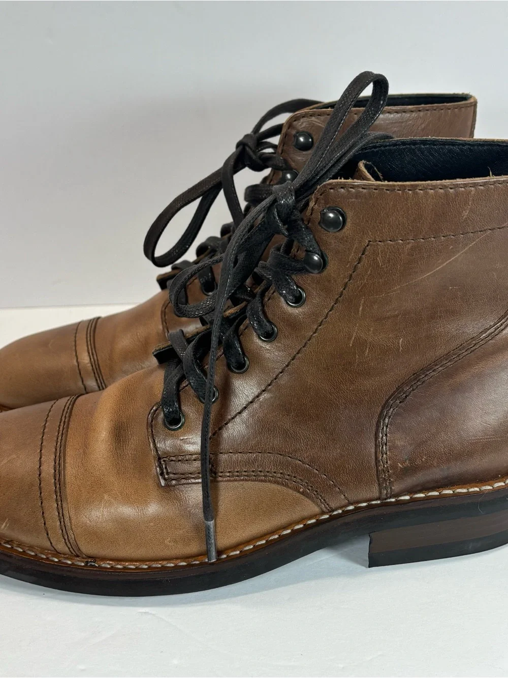 Thursday Boot Co Heritage Captain Brandy Brown Leather Men’s Sz 6 EUC Designer
